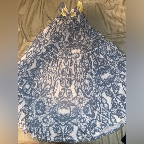 Free People Mimi Tunic Halter Top in Ivory Paisley Print Bohemian We The Free - Picture 13 of 13